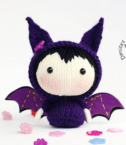 Knitting Pattern for Bat Doll