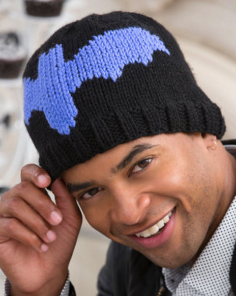 Free Knitting Pattern Bat on a Hat