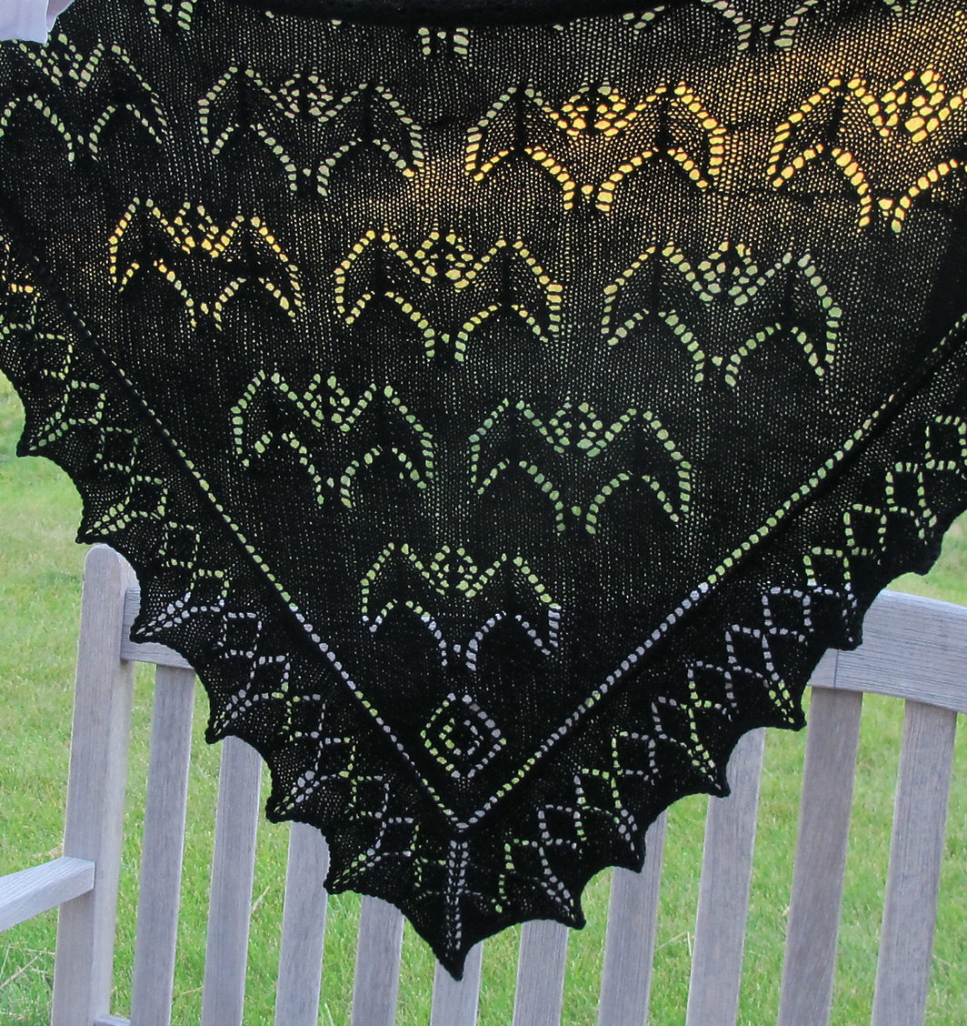 Free Knitting Pattern for Bat Shawl