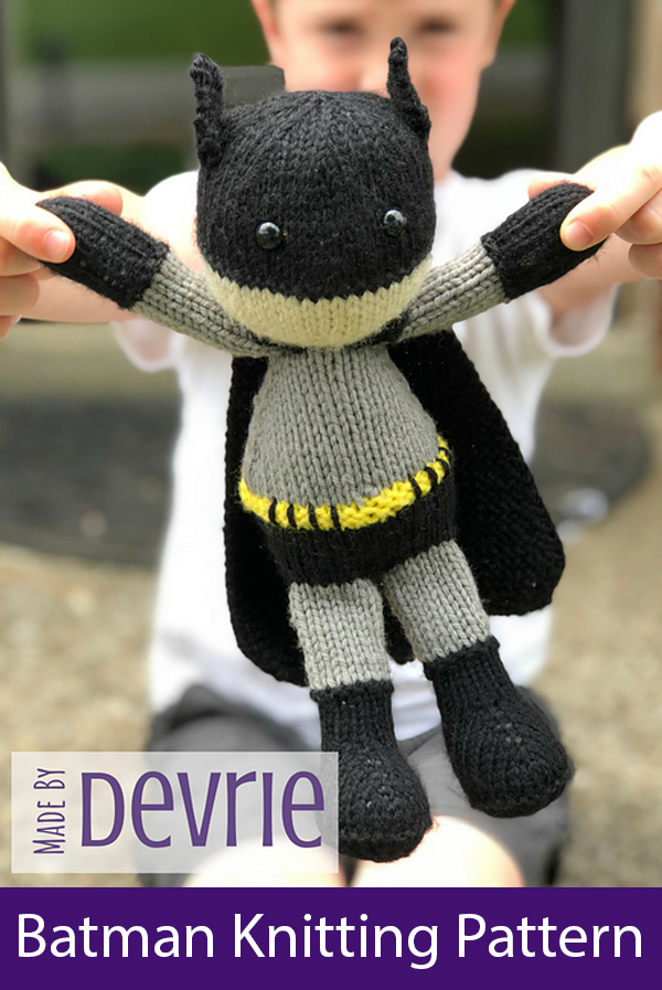 Knitting Patterns for Batman Toy