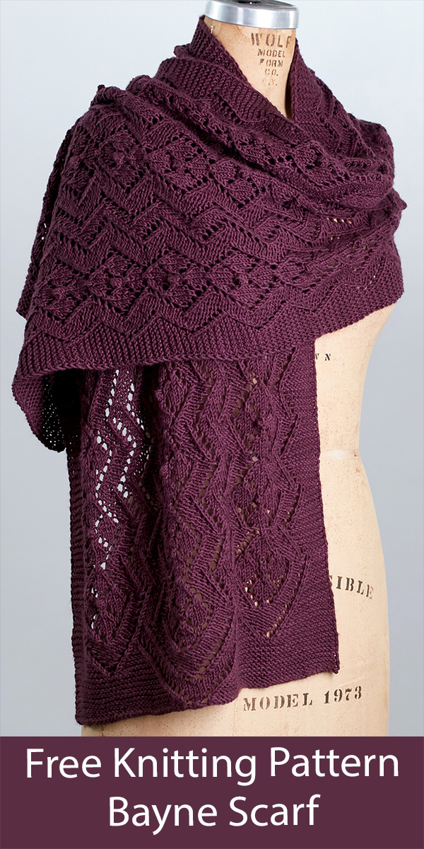 Free Shawl Knitting Pattern Bayne Scarf Wrap