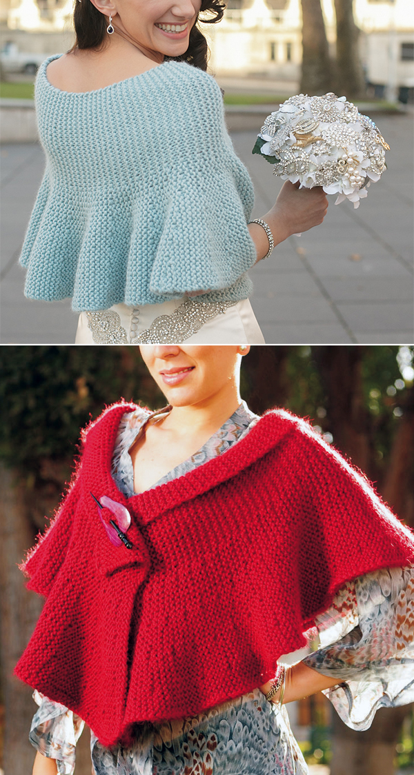 Free Knitting Pattern for Ruffle Wrap