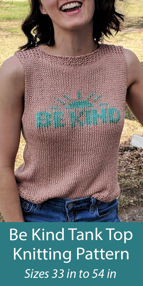 Be Kind Tank Top Knitting Pattern