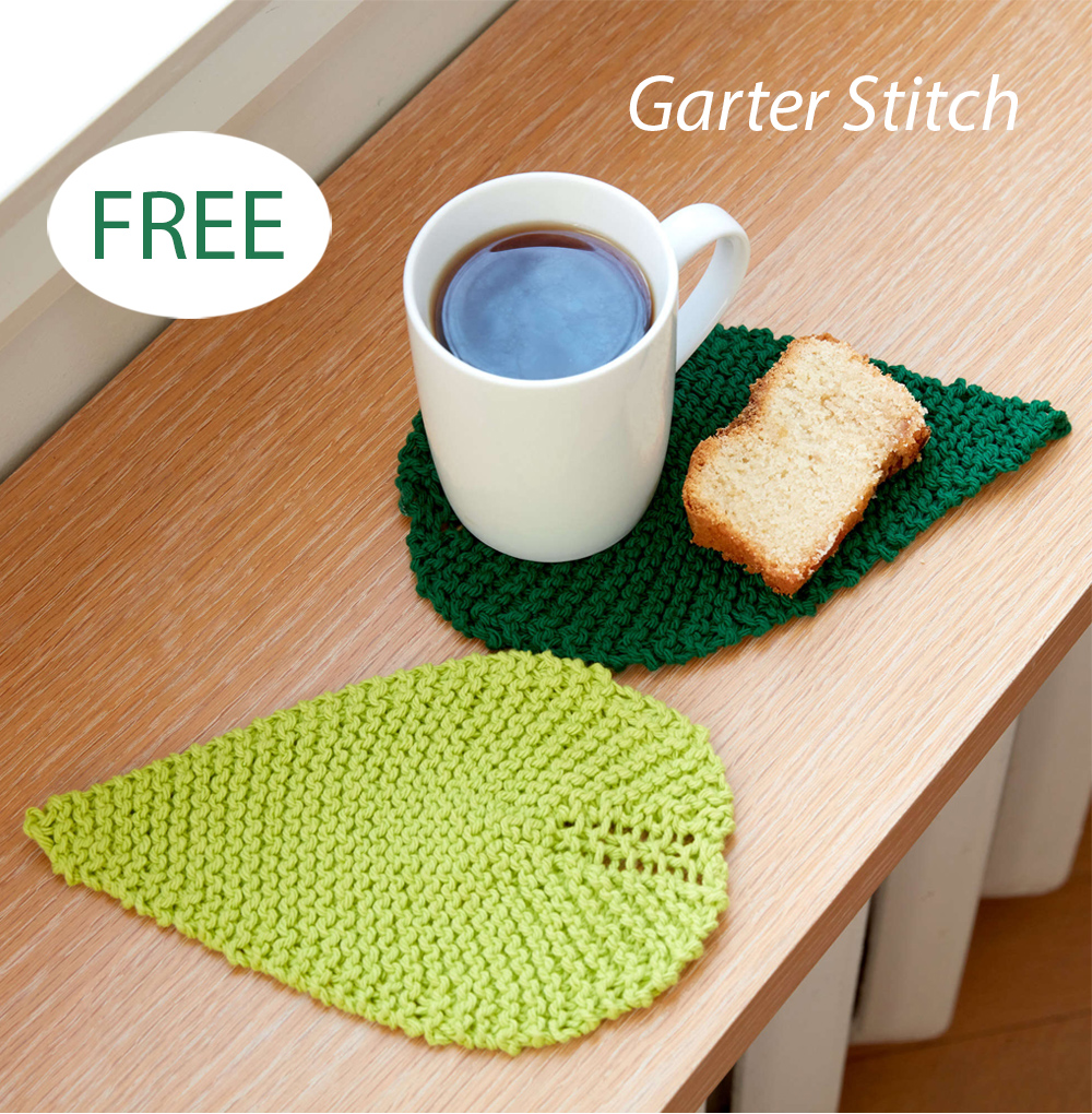 Free Knitting Pattern Be-Leaf It Knit Mug Rug Coasters