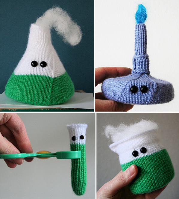 Knitting Patterns for Lab Equipment Toys