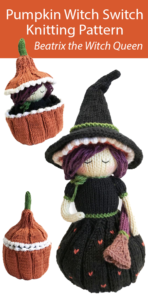 Halloween Knitting Pattern Beatrix The Witch Queen Amigurumi