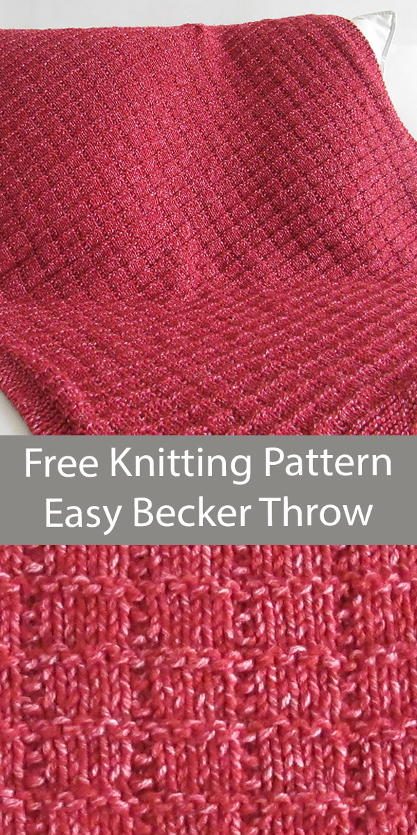 Free Easy Blanket Knitting Pattern Becker Throw