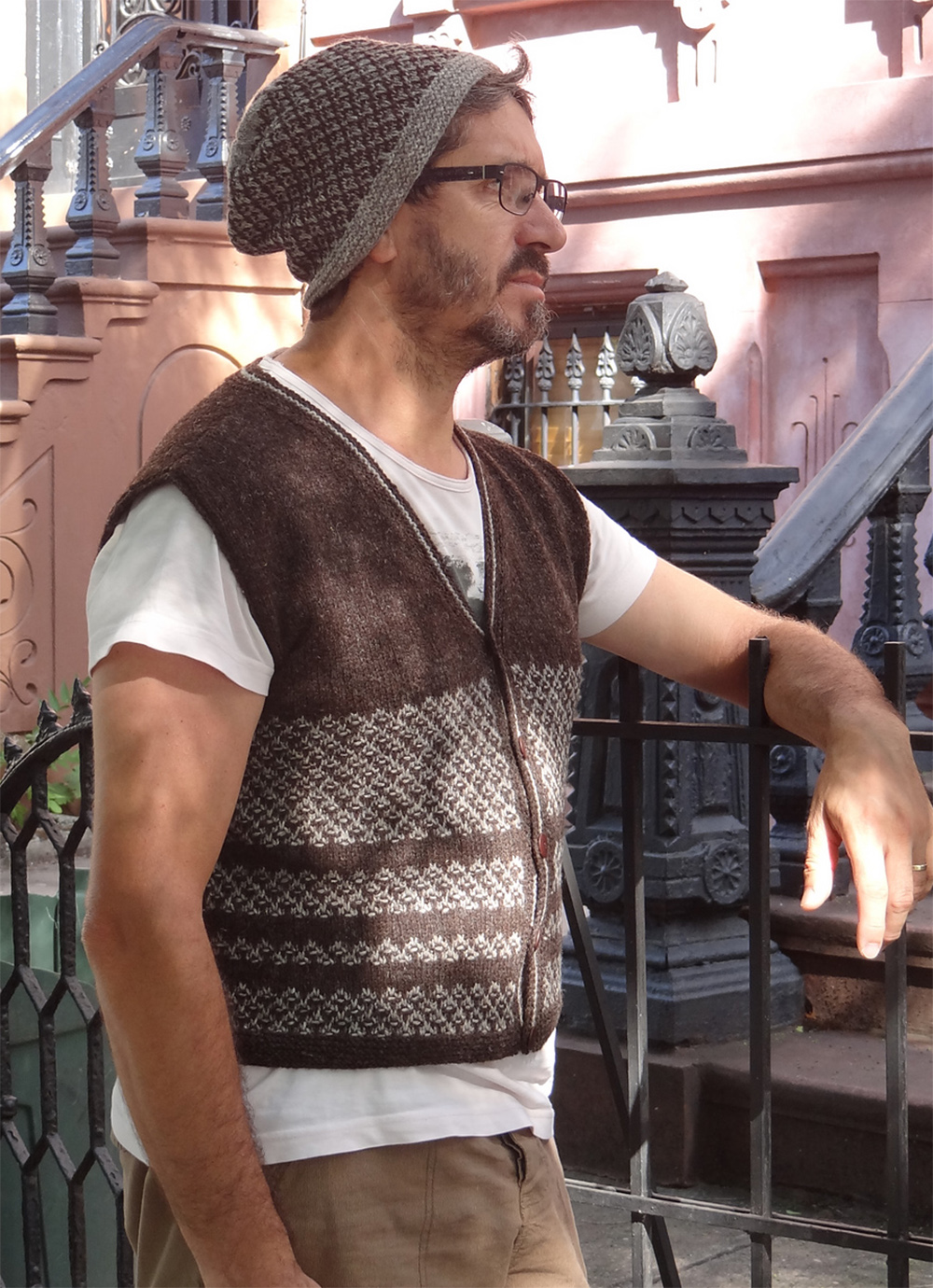 Free Vest Knitting Pattern Bed Stuy Vest Men's Vest