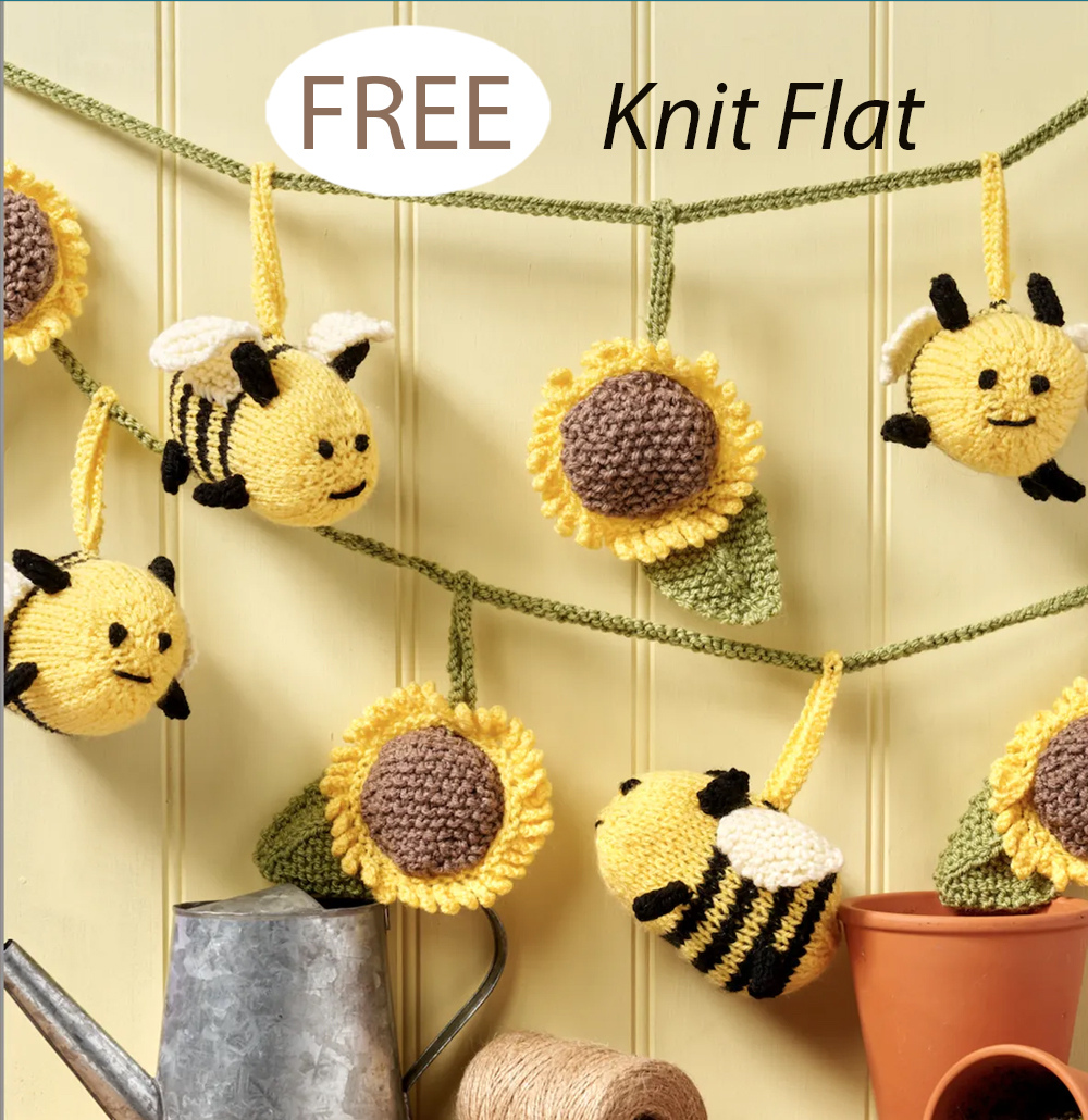 Free Bee Bunting Knitting Pattern