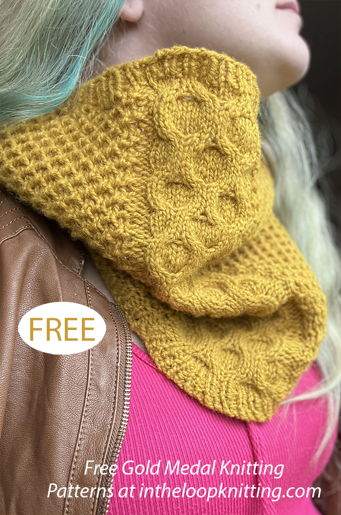 Free Bee Mine Cowl Knitting Pattern