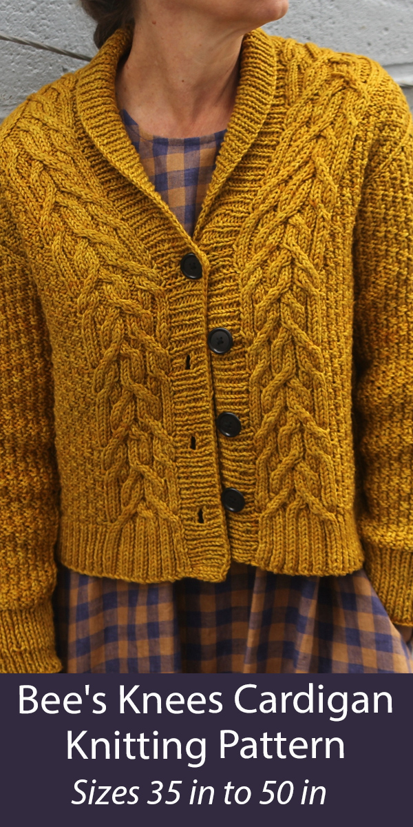 Cardigan Knitting Pattern Bee's Knees Cardigan