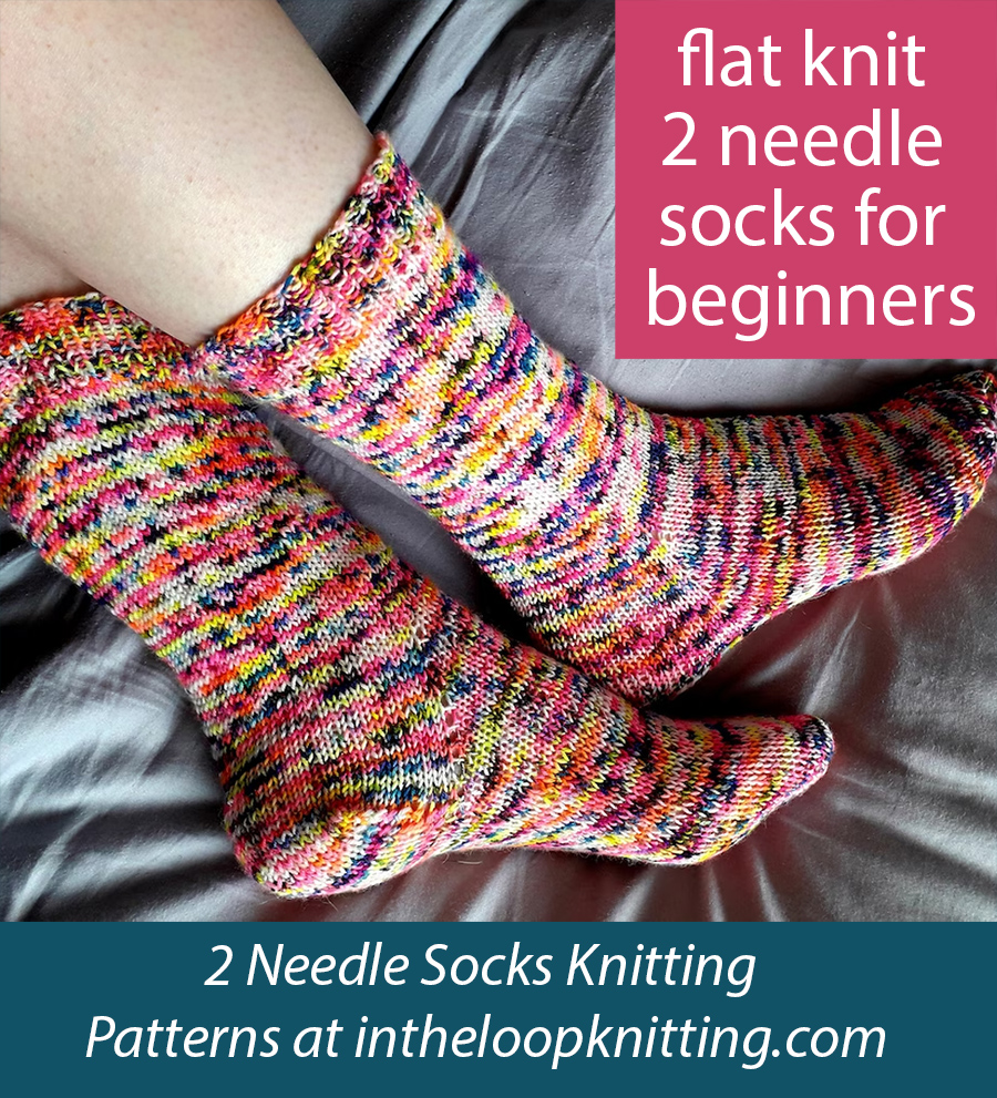 Beginner Socks on 2 Needles Knitting Patterns