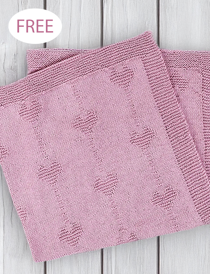 Free Belle Cœur Knit Baby Blanket Heart Blanket Knitting Pattern