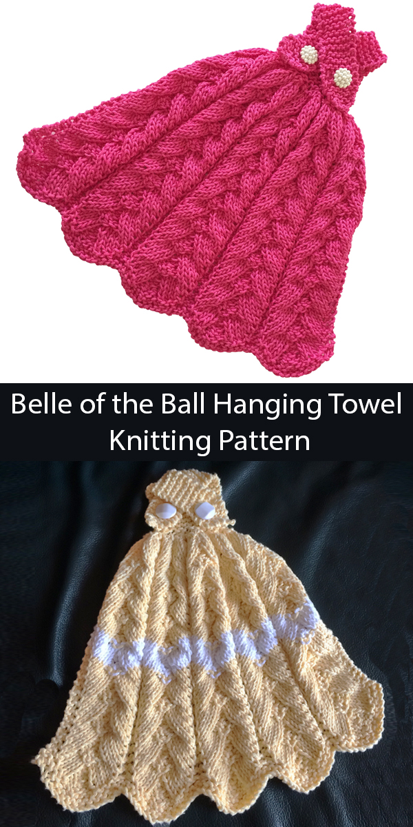 Belle of the Ball Hanging Towel Knitting Pattern