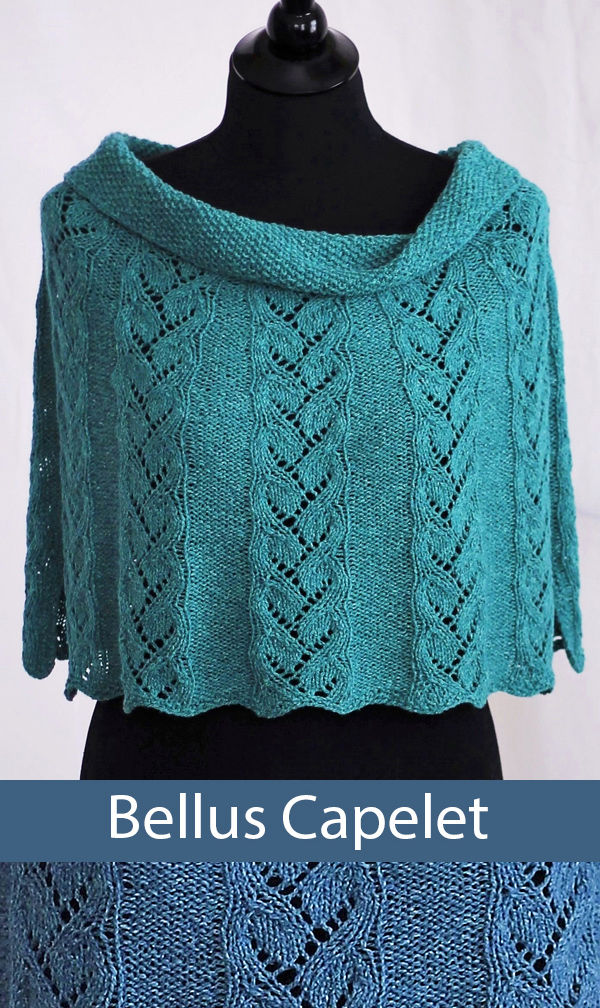 Knitting Pattern for Bellus Capelet Poncho