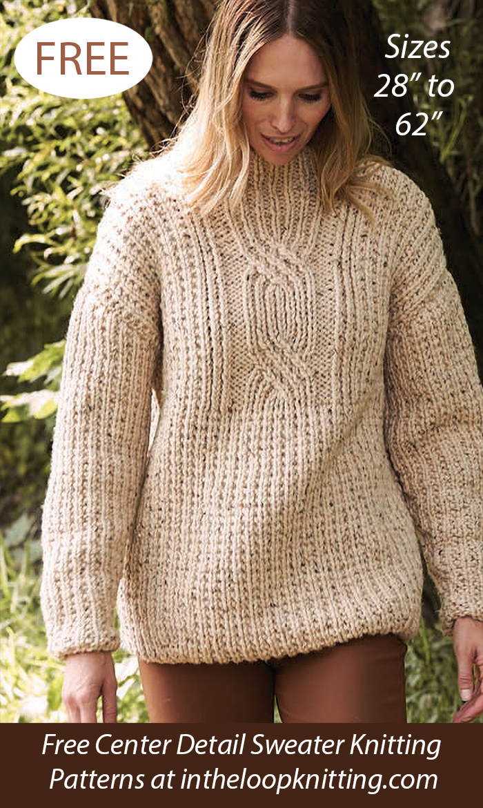 Free Bellwoods Textures and Cables Pullover Sweater Knitting Pattern