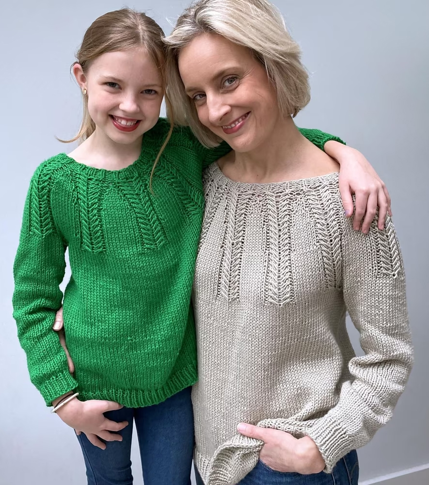 Belsize Park Pullover Sweater Knitting Pattern for Children and Adults