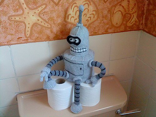 Free knitting pattern for Bender and more movie and tv knitting patterns