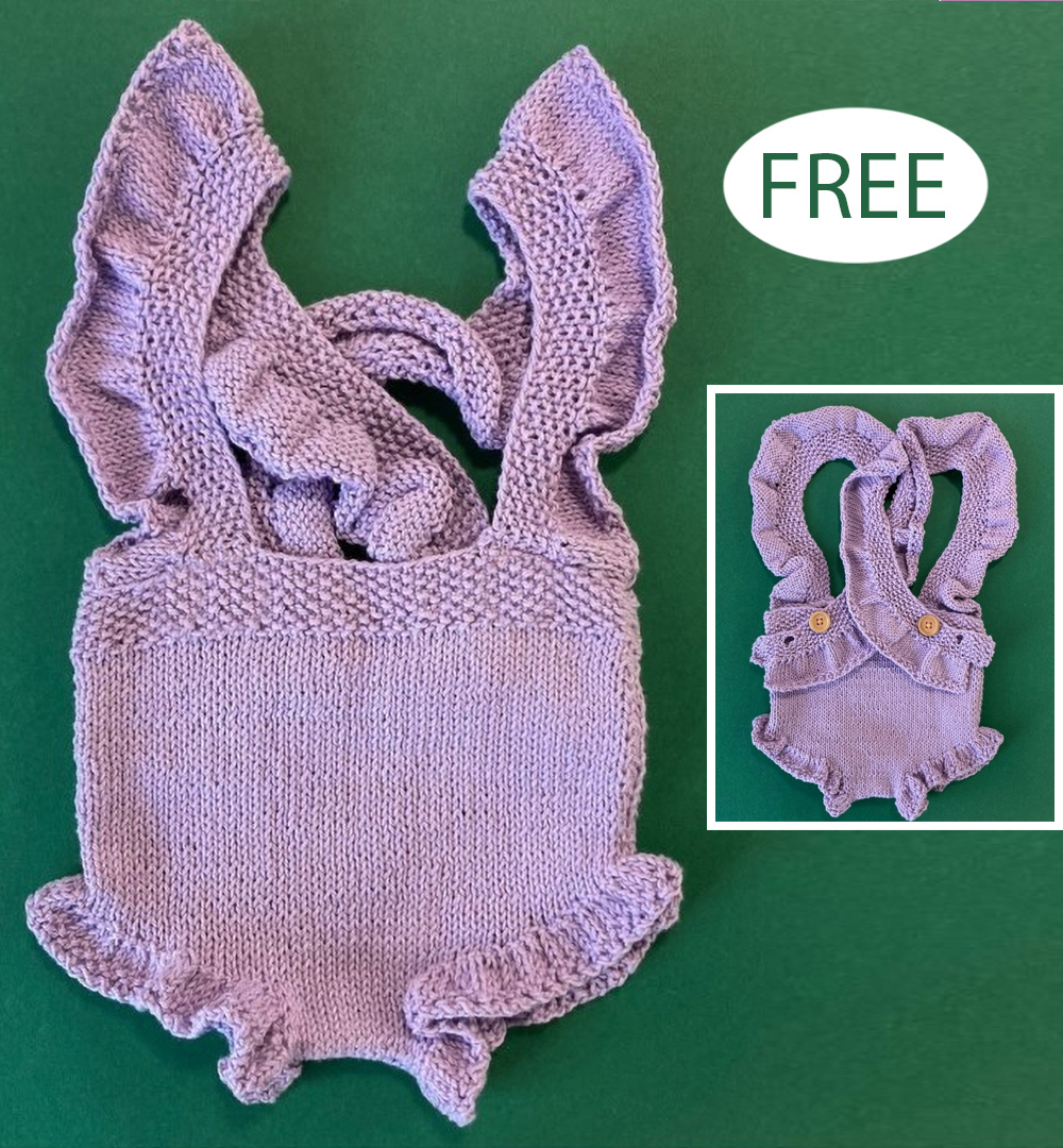 Free Baby Rompers Knitting Pattern Benni Bloomers