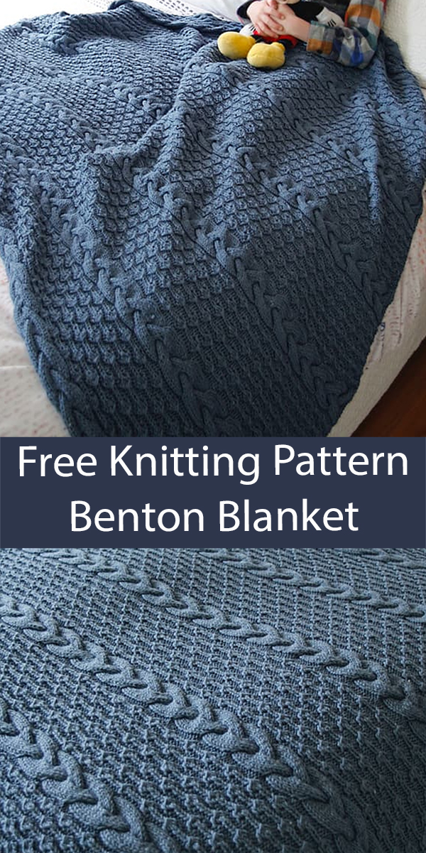 Free Blanket Knitting Pattern Benton Cable Throw