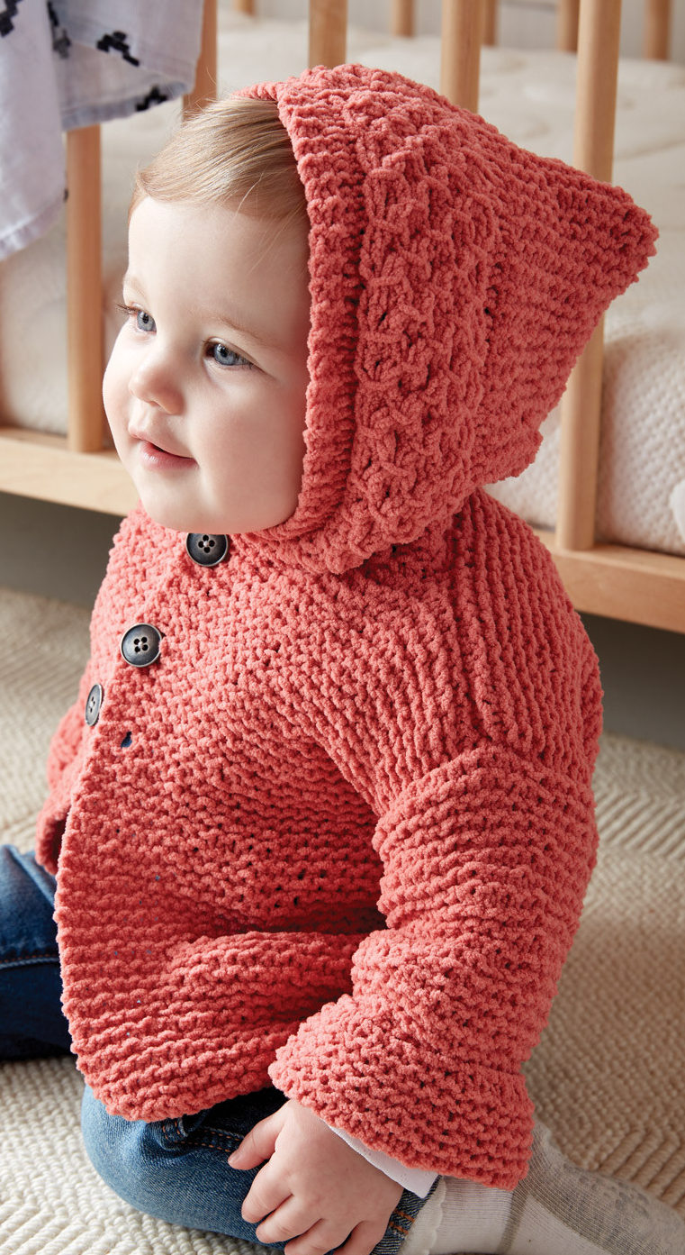 Free Knitting Pattern for In the Details Baby Hoodie