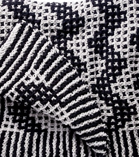 Bold Geometric Afghan Knitting Patterns - In the Loop Knitting