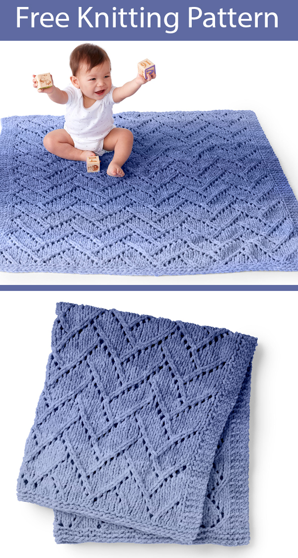 Free Knitting Pattern for Garden Wall Baby Blanket