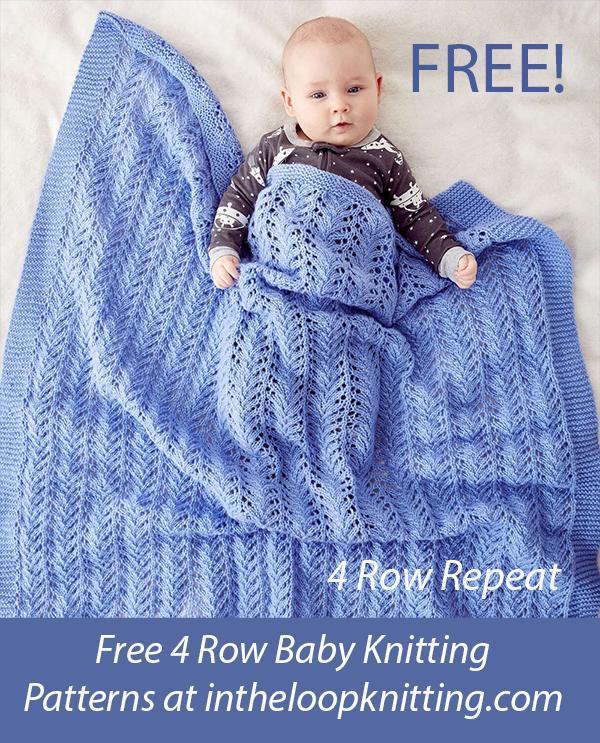 Free Baby Knitting Pattern Lacy Baby Blanket