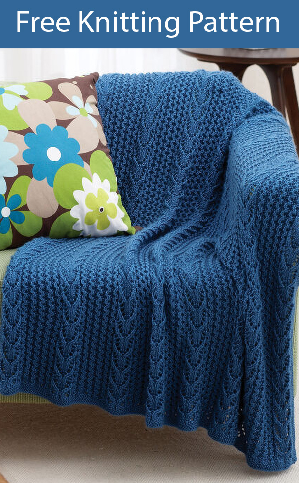 Free Knitting Pattern for Lacy Throw