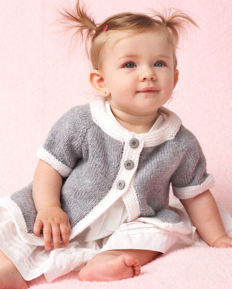 Free Knitting Pattern for Baby Top Down Cardigan