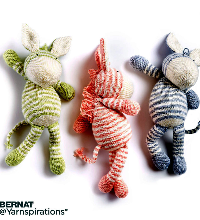 Free Knitting Pattern for Zebra Toy