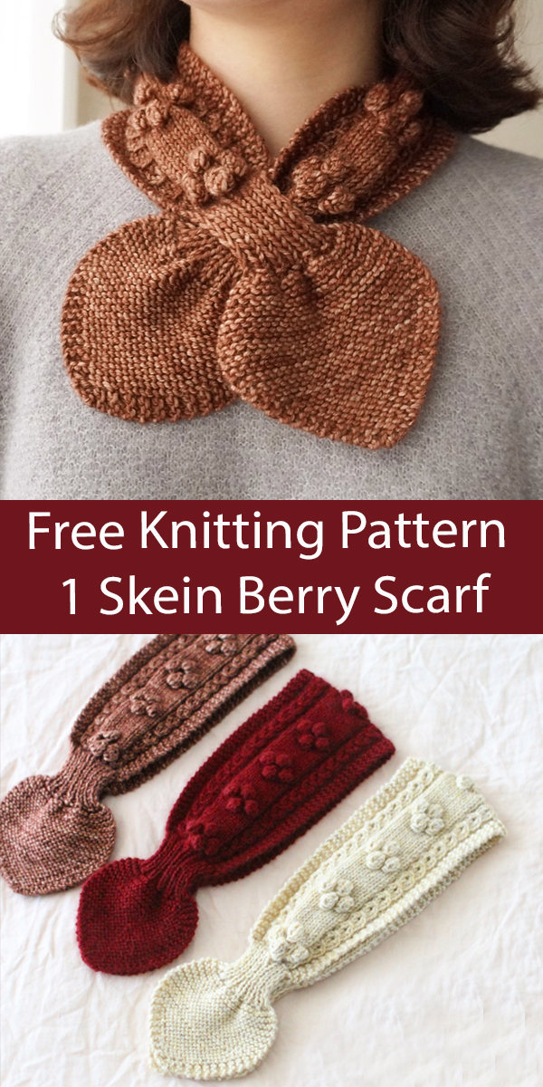 Free Scarf Knitting Pattern Berry Scarf