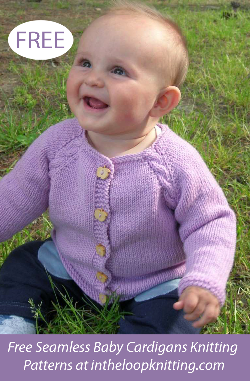 Free Beth's Cables Baby Cardigan Knitting Pattern