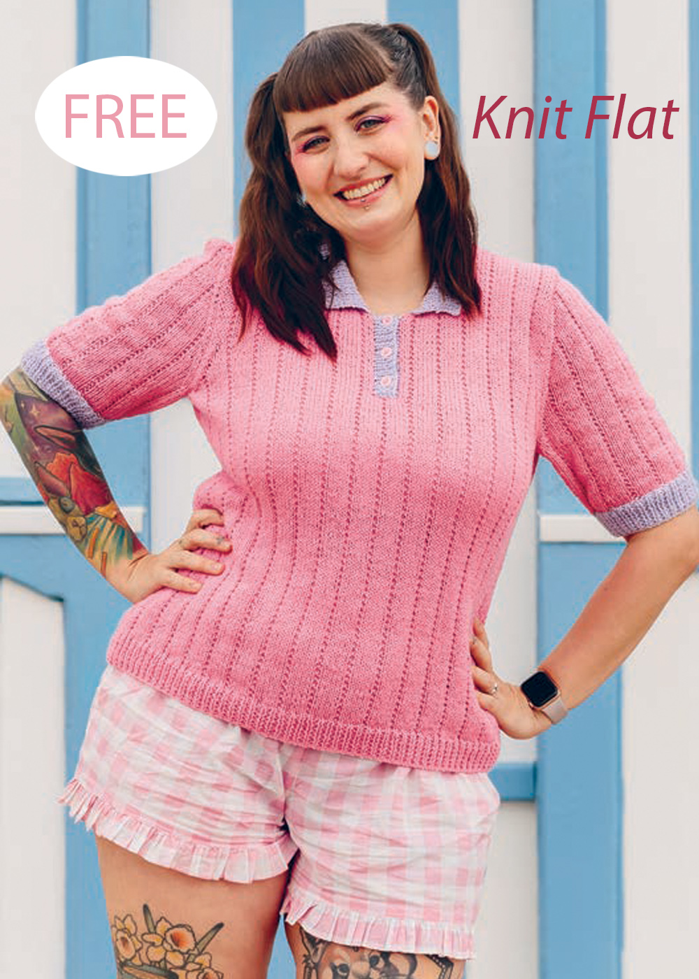 Free Women'sBeyond Delicious Polo Shirt Tee Knitting Pattern