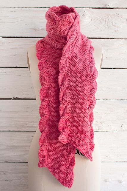 CozyLoopsbyGeorgina Chunky Knitted Scarf with Tassels, Hand Knit Neck Warmer, Big Cables Shawl, Cozy Gift for Women