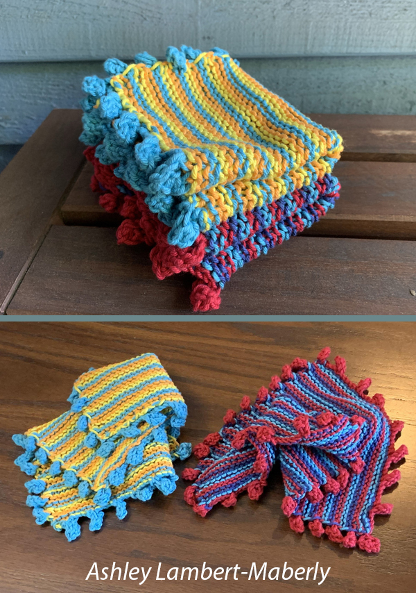 Free Dishcloth Knitting Pattern Bibbity Bobblety Boo Scrap Yarn
