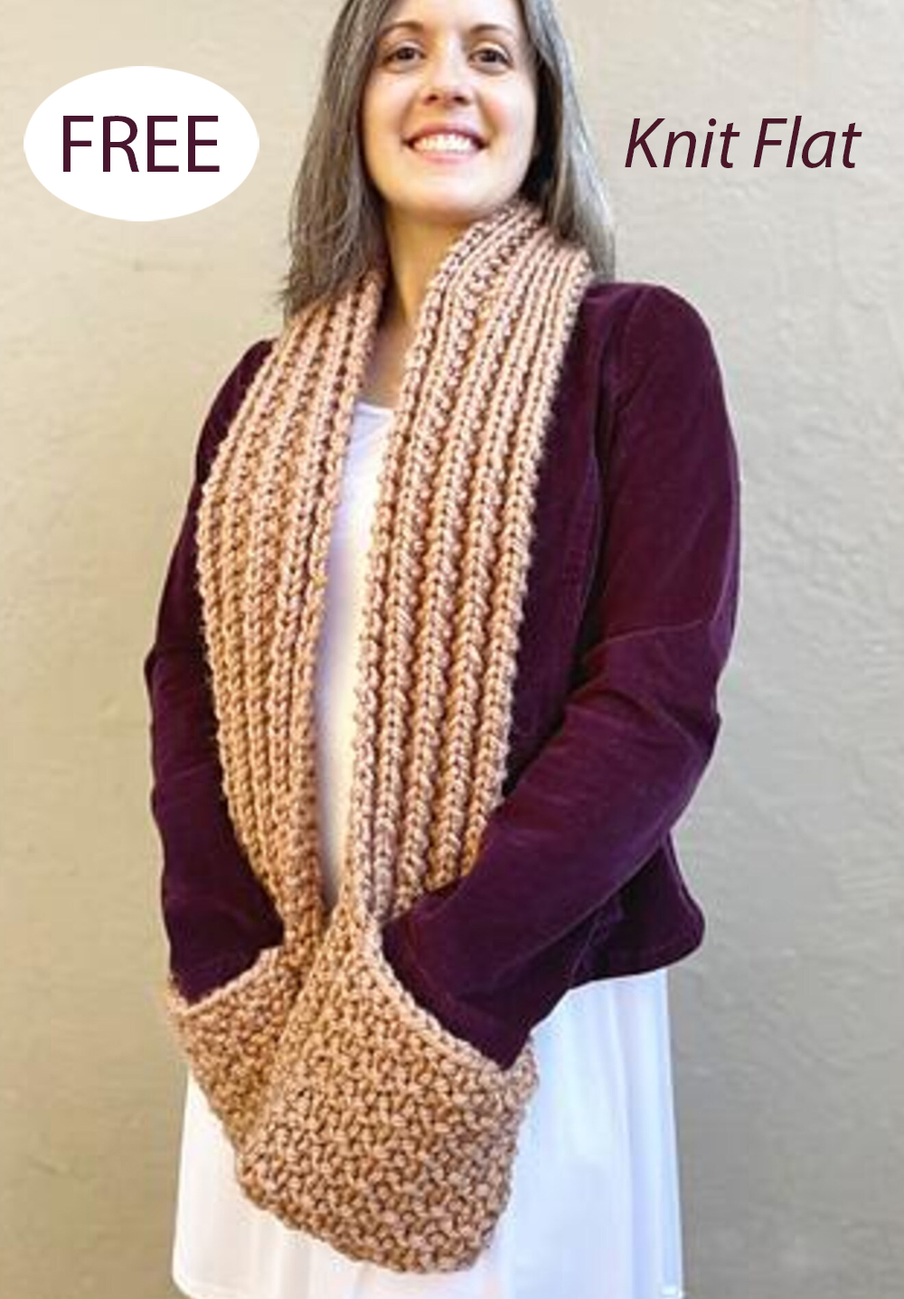 Free Knitting Pattern Bienno Pocket Scarf