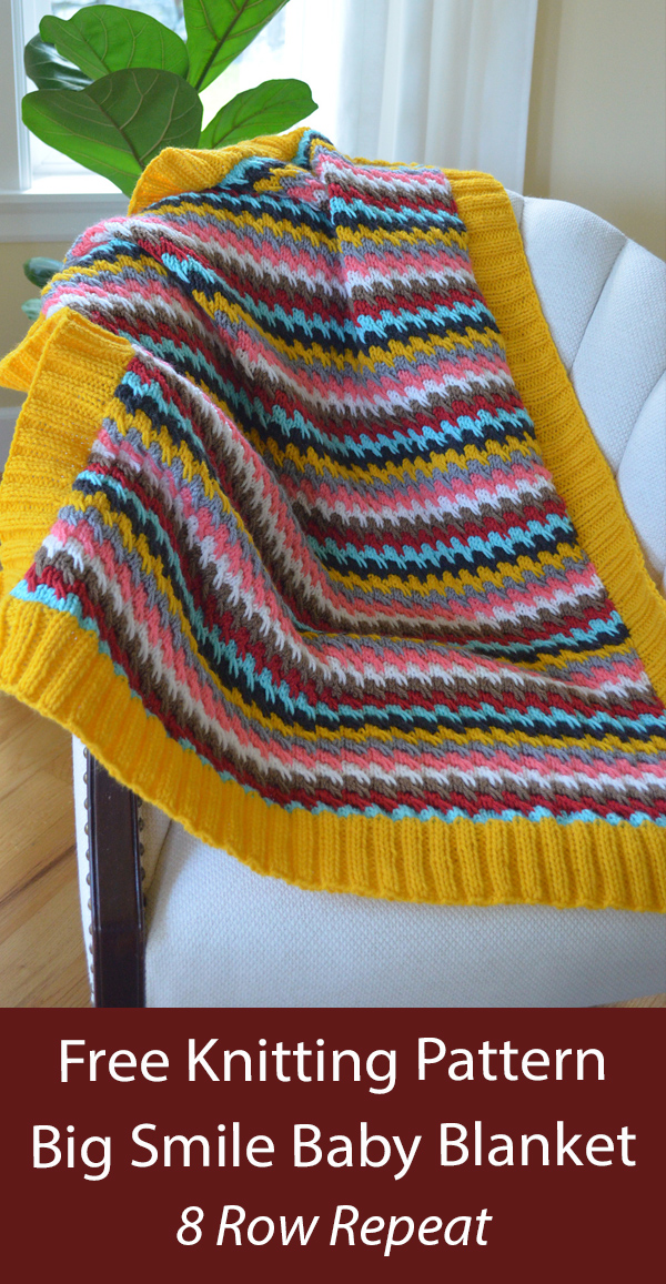 Free Baby Blanket Knitting Pattern Big Smile Blanket