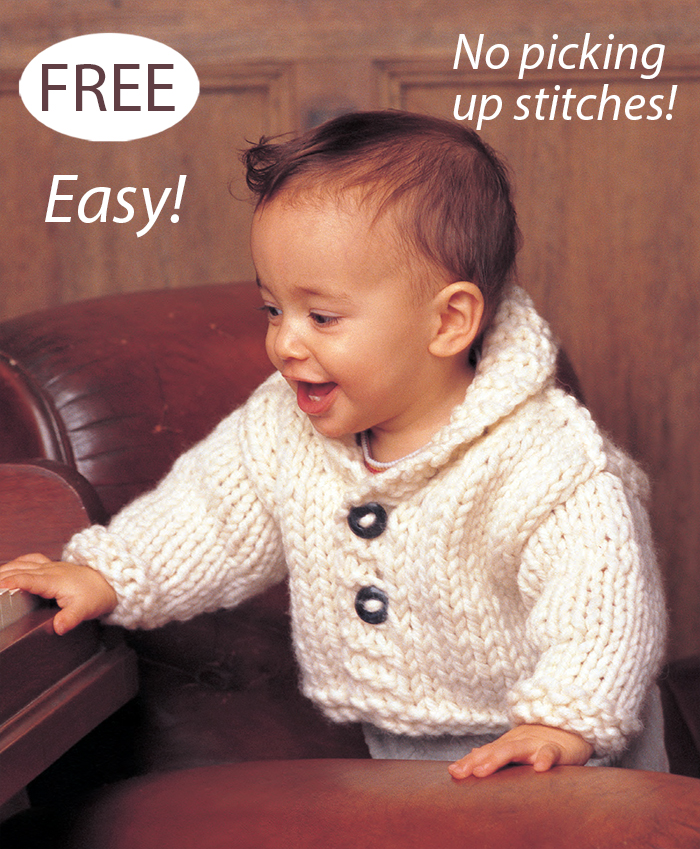 Free Big Wool Baby Cardigan Knitting Pattern