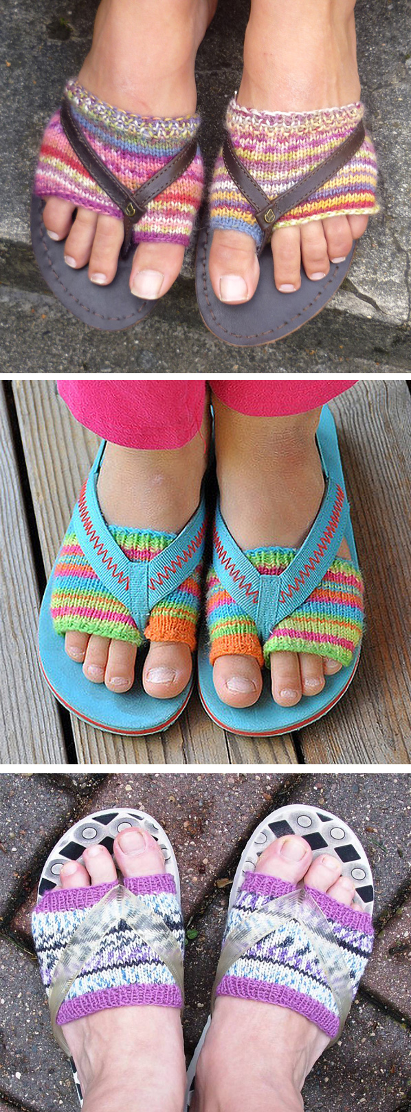 Free Knitting Pattern for Flip Flop Socks