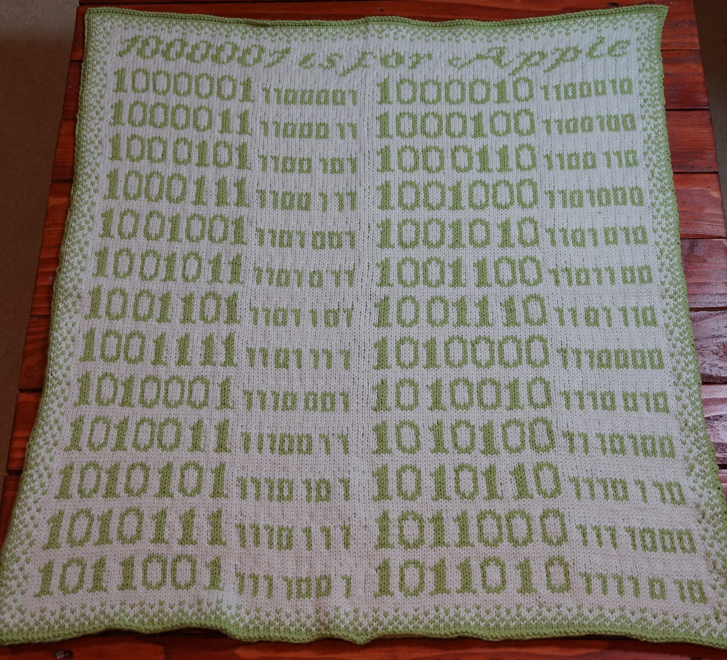 Free Knitting Pattern for Binary Baby Blanket