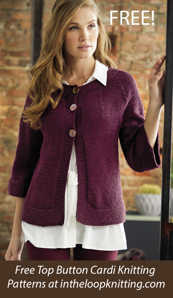 Free Women's Sweater Knitting Pattern Bingo Jacket Cardigan