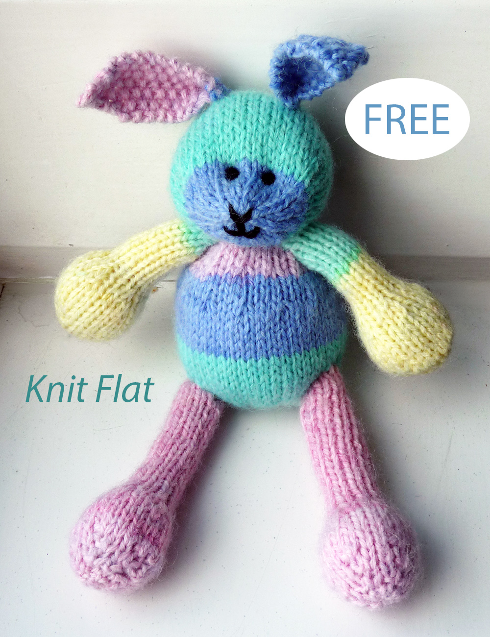 Free Binky Bunny Easter Bunny  Knitting Pattern