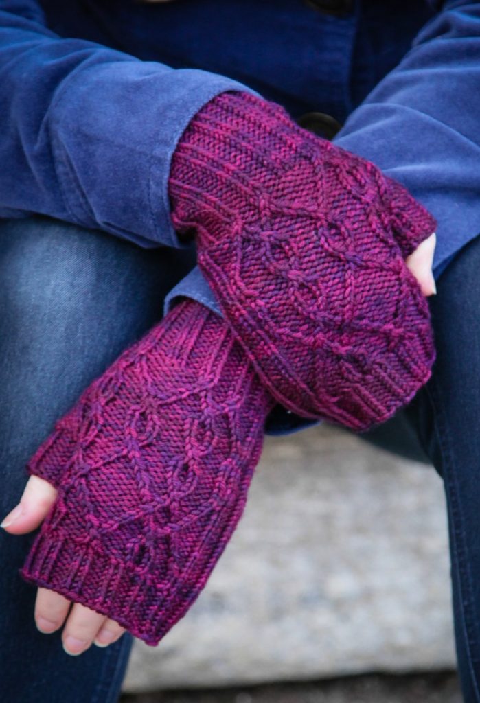 Knitting Pattern Birthstone Fingerless Mitts