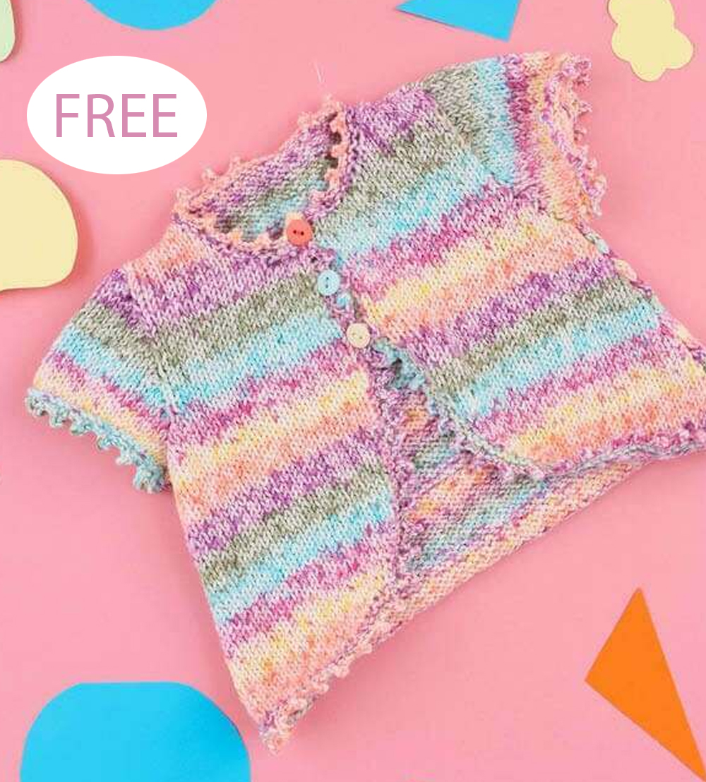 Free Bizarre Bolero for Babies Knitting Pattern