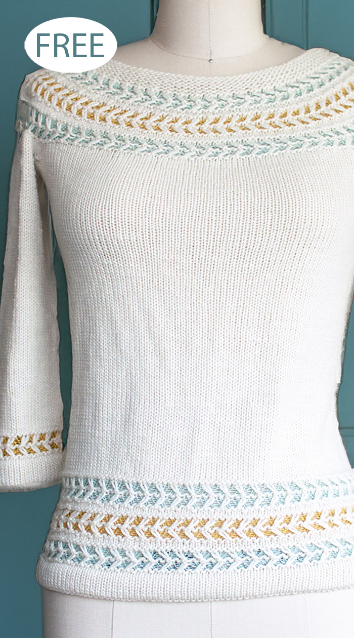 Free Woman's Bizcocho Sweater Knitting Pattern