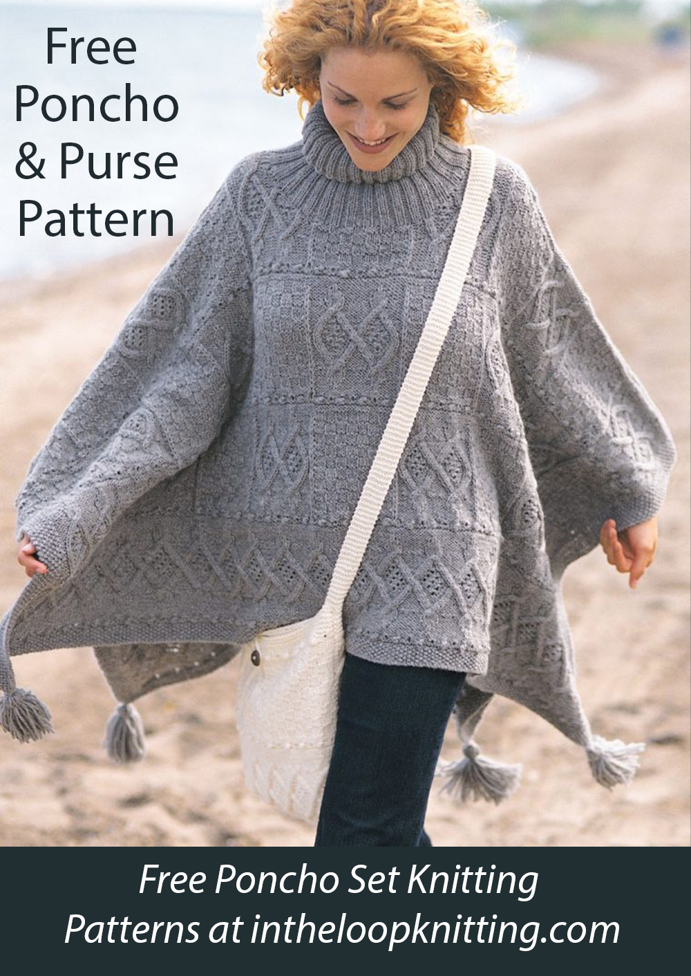 Free Blanket Poncho And Bag Knitting Pattern Set