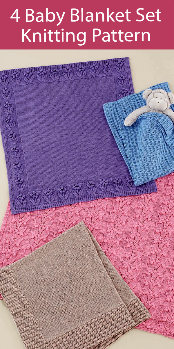 Baby Blanket Set Knitting Pattern Snuggly Sirdar 4787