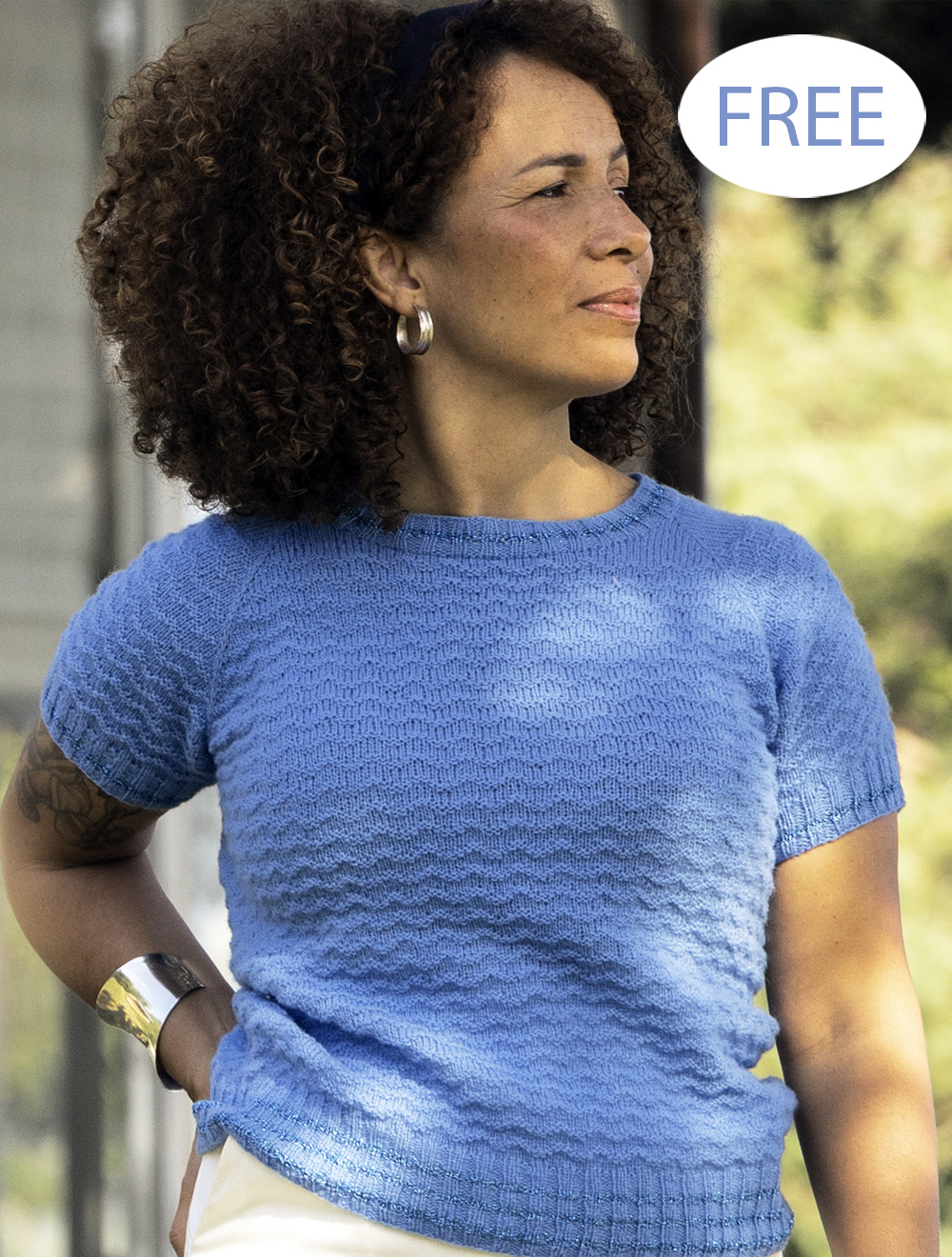 Free Sweater Knitting Pattern Bleu Tee