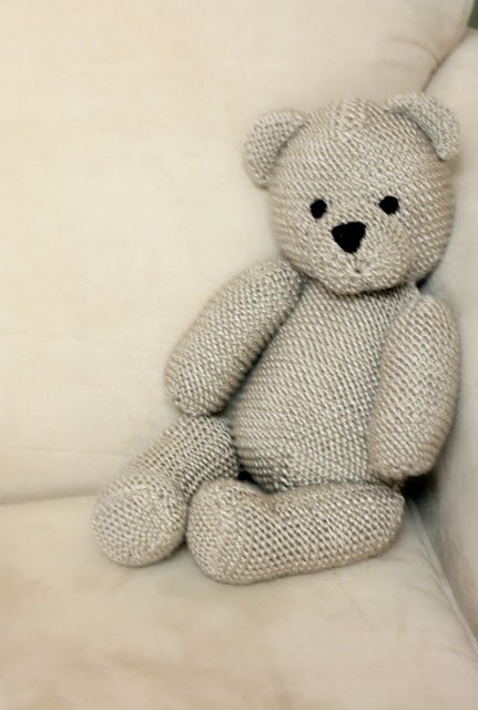 free knitting pattern teddy bear in pyjamas